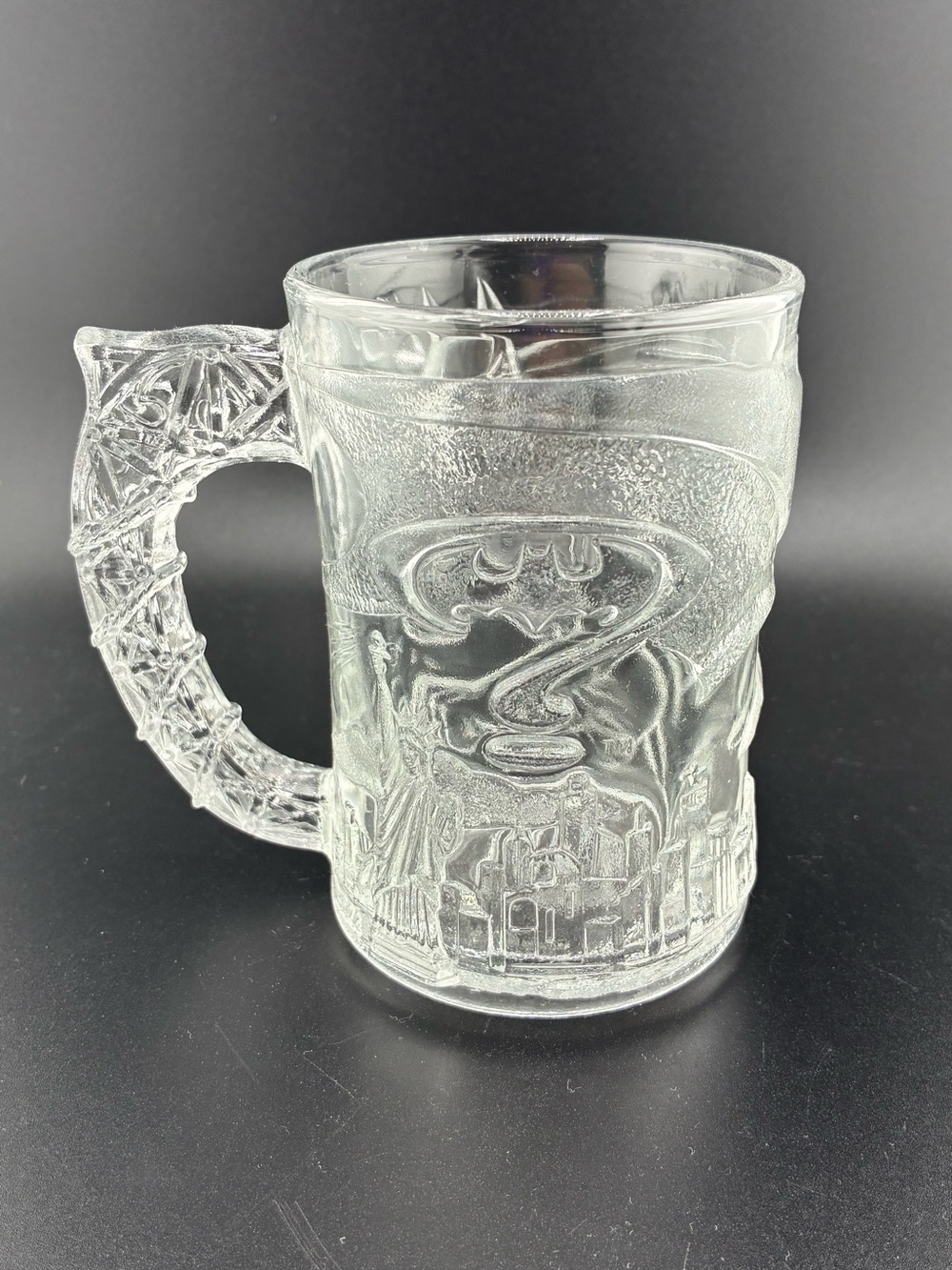 McDonald's Batman Clear Glass Decorative Mugs - Transparent Set of 3 - Picture 3 of 11